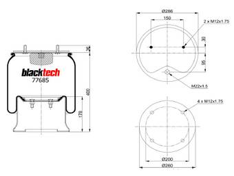 Пневморессора 1D28F-5/1R14-784