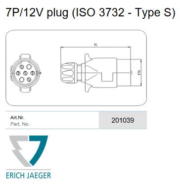 Штекер 7P/12V (ISO 3732 Type S)