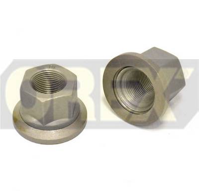Гайка колеса M22x1,5 SW32 D46/H=27mm (с вращающимся буртиком)