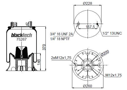 Пневморессора 4156NP10 (пластик. стакан)