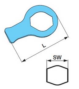 Ключ крышки ступицы BPW ECO SW95/L233