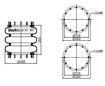 Пневмобаллон SP 2597 NB (12'' x 3 NB)
